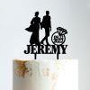 Mr And Mrs Cake Topper, Mr And Mrs Cake Topper, Black Acrylic Wedding Cake Topper, Custom Script Cake Toppers for Wedding, Funny Cake Toppers for Wedding view 1