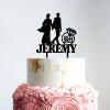 Mr And Mrs Cake Topper, Mr And Mrs Cake Topper, Black Acrylic Wedding Cake Topper, Custom Script Cake Toppers for Wedding, Funny Cake Toppers for Wedding view 2