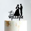 Bride And Groom Cake Topper, Mr And Mrs Cake Toppers, Black Acrylic Cake Topper for Wedding, Custom Cake Toppers for Wedding / Anniversary, Cake Topper Wedding view 1