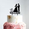 Bride And Groom Cake Topper, Mr And Mrs Cake Toppers, Black Acrylic Cake Topper for Wedding, Custom Cake Toppers for Wedding / Anniversary, Cake Topper Wedding view 2