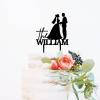 Bride And Groom Cake Topper, Mr And Mrs Cake Toppers, Black Acrylic Cake Topper for Wedding, Custom Cake Toppers for Wedding / Anniversary, Cake Topper Wedding view 3