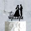 Bride And Groom Cake Topper, Mr And Mrs Cake Toppers, Black Acrylic Cake Topper for Wedding, Custom Cake Toppers for Wedding / Anniversary, Cake Topper Wedding view 4