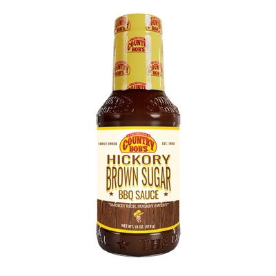 Country Bob's Original Hickory & Brown Sugar Barbecue Sauce - BBQ Sauce for Meat, Chicken, Pork, Sweet Savory Grill, Gluten Free, 18oz (Pack of 1)