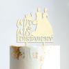 Wedding Cake Toppers with Pet, Wedding Mr & Mrs Cake Topper, Wood Cake Topper for Wedding, Customized Bride And Groom Wedding Cake Topper, Beach Wedding Bridal Shower Decor view 4