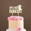 Couple Silhouette Cake Topper with Pet, Mr & Mrs Wedding Cake Topper, Mirror Gold Acrylic Cake Topper for Wedding, Custom Wedding Cake Topper, Cake Topper Wedding view 1