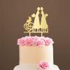 Personalized Cake Topper for Wedding Lesbian Cake Topper with Dog Mrs And Mrs Cake Topper with Cat Same Sex Cake Decor (Mirror Gold Acrylic) view 1