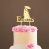 Mr & Mrs Wedding Cake Topper Mirror Gold Wedding Cake Topper Custom Wedding Cake Topper Script Cake Toppers for Wedding Acrylic Party Supplies view 1