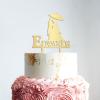 Mr & Mrs Wedding Cake Topper Mirror Gold Wedding Cake Topper Custom Wedding Cake Topper Script Cake Toppers for Wedding Acrylic Party Supplies view 4