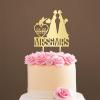Personalized Cake Topper for Wedding Lesbian Outdoor Wedding Cake Topper with Dog Mrs And Mrs Cake Topper with Cat Same Sex Wedding Cake Topper (Mirror Gold Acrylic) view 1