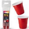 WHISC Red Disposable Shot Glasses, 2 oz  100-Pack Bulk Plastic Shot Cups for Parties, Jello Shots, Tastings, Samples & Events  Durable, Stackable Mini Party Cups for Barware & Catering view 1