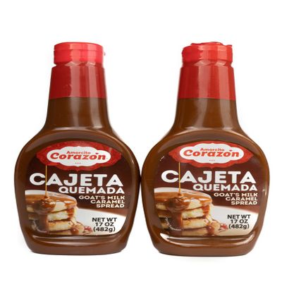 Amorcito Corazn - Cajeta Mexicana with goat milk - 2-Pack, 17-oz (482-g) Squeeze Bottles - Smooth Texture, Caramelized Flavor, Authentic Mexican Flavor