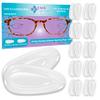 GMS Optical 3.2mm Extra-Thick / 15mm Medium-Length - Adhesive Air Bag Teardrop Anti-Slip Silicone Nose Pad - Anti-Slip for Glasses, Eyeglasses, Sunglasses (5 Pair-2 Pack)(10 Pair Total)(Clear) view 1