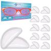 GMS Optical Adhesive Anti-Slip Halfmoon Air Bag Cushion Silicone Nose Pad Reduce Pressure and Prevent Slipping for Glasses, Eyeglasses, Sunglasses(15mm x 7mm x 3.2mm) (10 Pair) (Clear) view 1