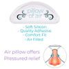 GMS Optical Adhesive Anti-Slip Halfmoon Air Bag Cushion Silicone Nose Pad Reduce Pressure and Prevent Slipping for Glasses, Eyeglasses, Sunglasses(15mm x 7mm x 3.2mm) (10 Pair) (Clear) view 3