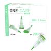 200 Count: ONE-CARE Opti Safety Lancets, Top Button Activated, 30G x 1.5mm, Auto-Retractable, Sterile, Single Use, Ideal for Blood Testing, Ultra-Thin for Comfort view 1