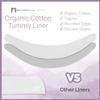 More of Me to Love Organic Cotton and Viscose Tummy Liner, 4-Pack, XX-Large (Pearl White, Stone Gray) view 3