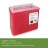 McKesson Prevent Sharps Container for Home Use, 2 Gallon - for Biohazard Infectious Waste, Needle and Syringe Disposal - Translucent, Touchless Lid - Red, 20 Count view 4