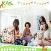 Sadnyy 4 Pcs Baby Shower Large Gift Bags for Boys Woodland Animals Drawstring Gift Wrap Bag Fabric Reusable Present Treat Bags for Baby Shower Forest Birthday Gender Reveal Party view 4