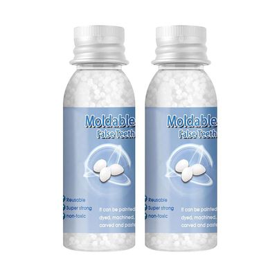 2Pcs Tooth Repair Kit, Moldable False Teeth Beads for Missing, Broken and Chipped Tooth Repair, DIY Temporary Teeth Replacement Kit, Make You Smile Confidently