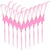 10pcs Heart Shaped Double-mouth Straws Artistic Drinking Straws for Valentine Day Birthday Parties Weddings and Engagement Celebrations view 1
