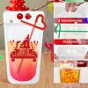 Spiareal 24 Set Christmas Drink Pouches for Adult with Straw, Drink Bags Reclosable Plastic Juice Pouches Xmas Juice Pouch for Christmas Party New Year Beverage Cocktail(Classic) view 3