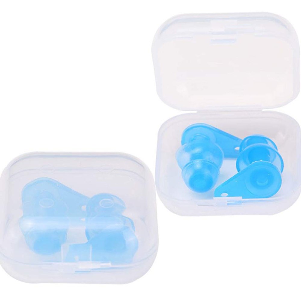 Ciieeo 6pairs Silicone Earplugs for Boy Girl Individual Case Included Comfortable Ear Protectors Green Yellow Orange for Swimming and Water Sports