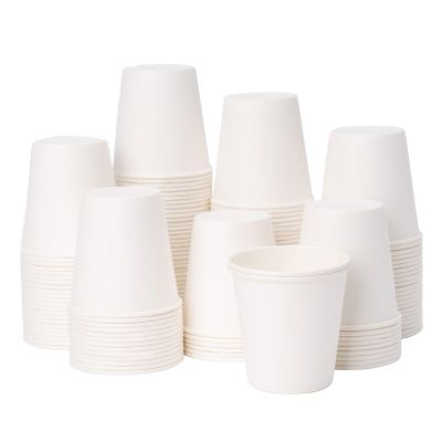 YEEHAW 3 oz 600 Pack Disposable Paper Coffee Bathroom Cups, Small White Mouthwash Cup for Bathroom