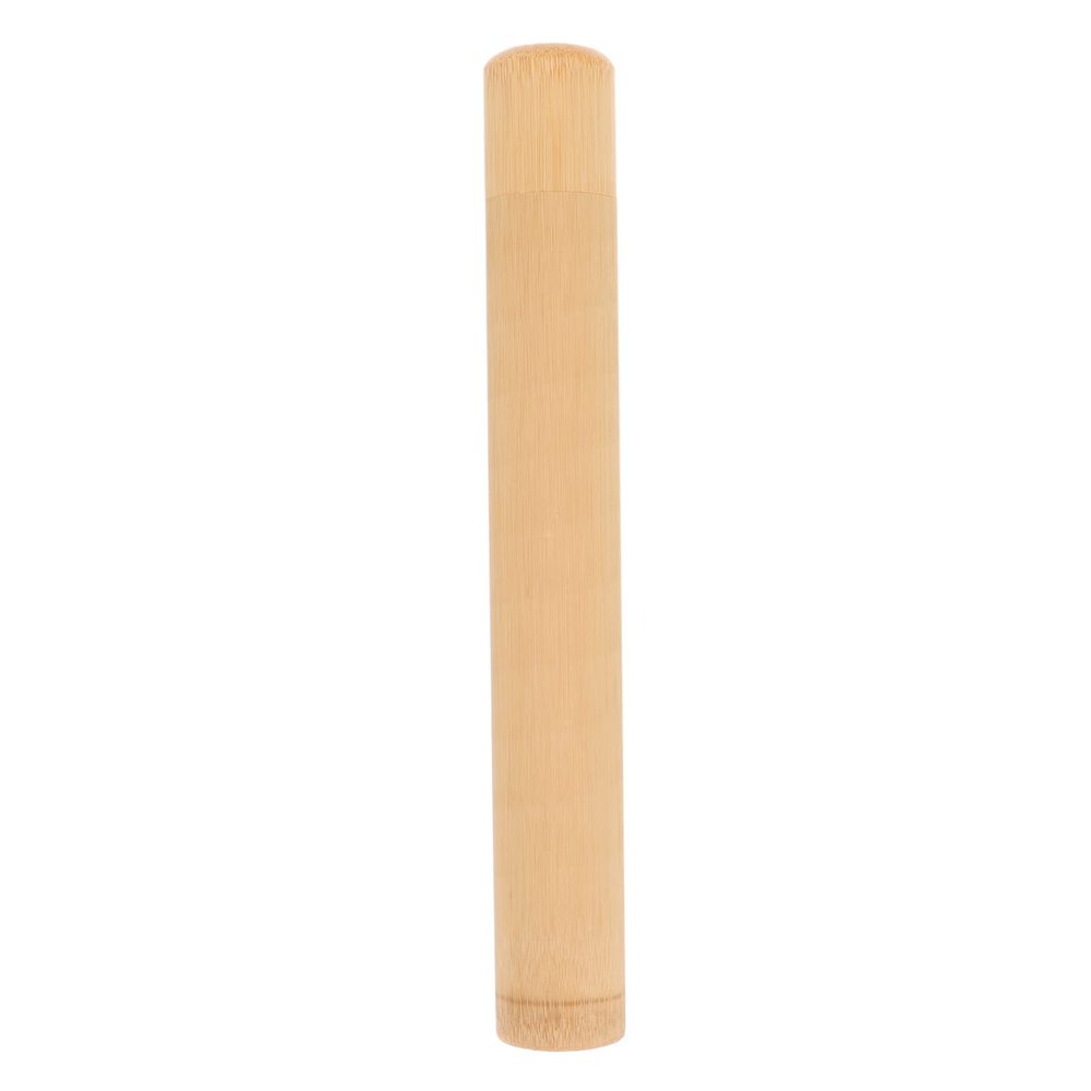 Zerodeko Natural Bamboo Toothbrush Holder Lightweight Travel Case for Toothbrush Storage Protects Your Brush for Home and Business Trips