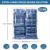 10 Heavy Duty Storage Bags with Zipper Top, 3.1-mil Thick, Extra Large 5 Gallon Bag 18" x 24", Resealable Plastic Bag, Jumbo Freezer Bags for Food, Clothes, Travel, Moving view 2