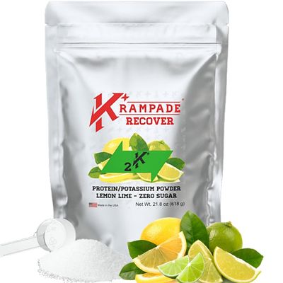 Krampade Whey Protein Electrolytes Powder | 30g Protein & 7g BCAA + 2,000mg Potassium Supplement + Magnesium | >2X More K+ Than Coconut Water