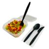 50 Heavy Weight Disposable Plastic Cutlery Sets | Packets - Knife Fork Spoon Napkin | Made from Recycled Plastics and 100% Recyclable, Eco-Friendly To Go Silverware, Utensils view 4