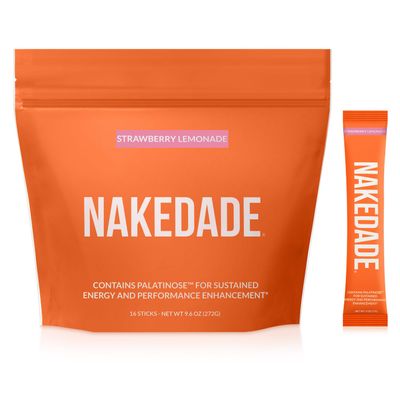 Nakedade Strawberry Lemonade Performance Enhancing Sports Drink Powder - Electrolyte Powder No GMOs or Artificial Sweeteners, Gluten-Free, Soy-Free, Dairy-Free 16 Sticks