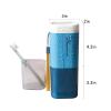 Rmannke Toothbrush Travel Case, Portable Travel Toothbrush Holder, Multifunction Toothbrushes Toothpaste Set with Cup, Toothbrush Case for Traveling, Camping, School, Business and Daily Uses (Blue) view 2