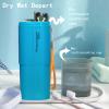 Rmannke Toothbrush Travel Case, Portable Travel Toothbrush Holder, Multifunction Toothbrushes Toothpaste Set with Cup, Toothbrush Case for Traveling, Camping, School, Business and Daily Uses (Blue) view 3