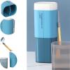 Rmannke Toothbrush Travel Case, Portable Travel Toothbrush Holder, Multifunction Toothbrushes Toothpaste Set with Cup, Toothbrush Case for Traveling, Camping, School, Business and Daily Uses (Blue) view 4