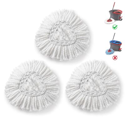 BonusLife 3-Pack Mop Head for O-Ceda EasyWrin Spin Mop Refill 1-Tank System Only Easy Cleaning Microfiber Replacement