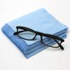 AAwipes Eyeglasses Cleaning Cloth Glasses Cloths Bulk (5.5"x5.5", Blue, 100 pcs, No Logo) for Eyeglasses, Lenses, Phones, Screens, Camera, Silverware, Any Other Delicate Surfaces (V1515) view 2