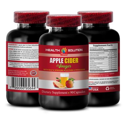 Apple Cider Vinegar Hair Products - Apple Cider Vinegar Advanced Complex with kelp, spirulina, Lecithin - Lecithin kelp b6, Klamath Blue Green Algae, Digestion Support Supplement - 1 Bottle 90 Caps