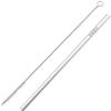 KOGU Shimomura Kihan 43942 Straw, Aluminum, 0.3 inches (7 mm), Made in Japan, Muddler, Reusable, Washable, Brush Included, Eco-Friendly, Cold Drink, Silver view 1