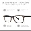 Scojo New York Leroy Street Blue Light Reading Glasses, Handmade Scratch Resistant Readers for Women and Men, Navy Smoke - 0.00x view 2