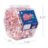Bob's Sweet Stripes Bobs Sweet Stripes Soft Peppermint Candy - 250 Mints Individually Wrapped in Reusable Plastic Tub - Peppermint Candy White,Red view 4