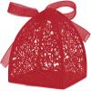 Auto-plaza 50 Pieces Beauty Laser Cut Favor Boxes DIY Wedding Birthday Gift Candy Boxes with Ribbons (Red) view 1