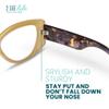 2SeeLife Oversized Cateye Reading Glasses for Women  MediumWide Fit, Durable & Sturdy Frame, Trendy Premium Cateye Readers, Beige, +2.75 view 4