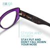 2SeeLife Oversized Cateye Reading Glasses for Women  MediumWide Fit, Durable & Sturdy Frame, Trendy Premium Cateye Readers, Purple, +2.50 view 4