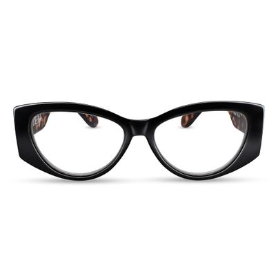 2SeeLife Oversized Cateye Reading Glasses for Women MediumWide Fit, Durable & Sturdy Frame, Trendy Premium Cateye Readers, Black, +2.00