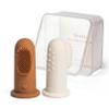 Moonkie Baby Toothbrush Finger Toothbrush Oral Cleaner Kit for 3 Months +, 2 Pcs (Clay/Ivory) view 1