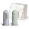 Moonkie Baby Toothbrush Finger Toothbrush Oral Cleaner Kit for 3 Months +, 2 Pcs (Cloud/Mint) view 1