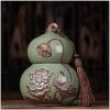 KRASS Mini Funeral Urn Cremation Urns Ceramics Commemorative for Storage Adult Ashes Or Pet Ashes Can Be Buried,Green,Big,Collector88 view 1