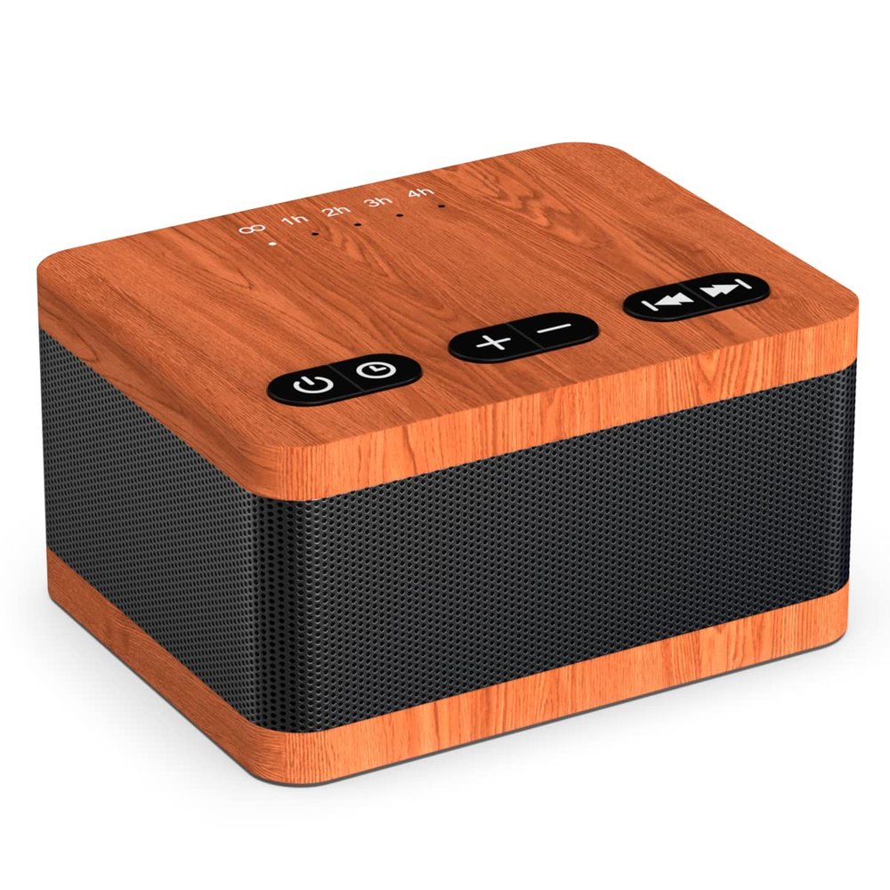 DailyBody Sound Machine White Noise Machine with 30 Soothing Sounds 32 Levels Volume 5 Timers and Memory Function Effectively Blocks Noise Ideal Sleep Machine for Baby Kids Adults (Wood Grain)