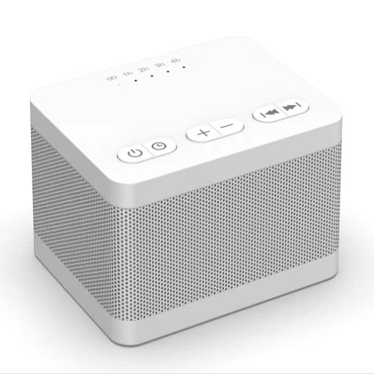 DailyBody Sound Machine White Noise Machine with 30 Soothing Sounds 32 Levels Volume 5 Timers and Memory Function Effectively Blocks Noise Ideal Sleep Machine for Baby Kids Adults (White)